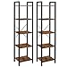 Produktbild VASAGLE Regal, 2er Set, Bücherregal, Standregal, Aufbewahrungsregal mit 5 Ebenen, Industrie-Design, für Wohnzimmer, Büro, Arbeitszimmer und Flur, vintagebraun-schwarz LSS029B01