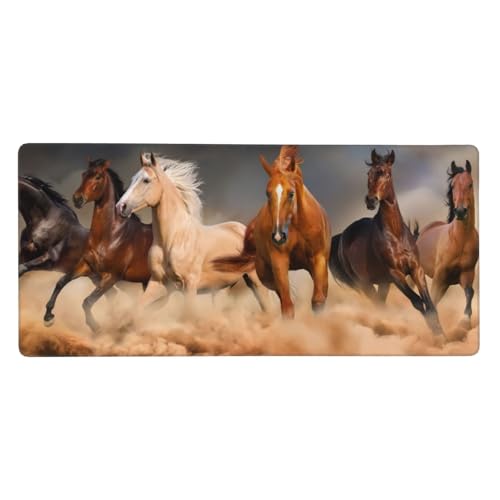 Tapis de souris course de chevaux grand format 40 x 90 cm tapis de bureau ordinateur
