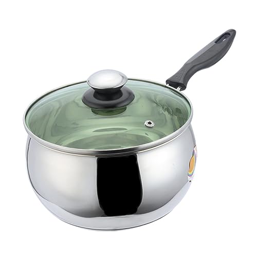 Gatuida 18A55 Milchtopf Edelstahl Glasdeckel