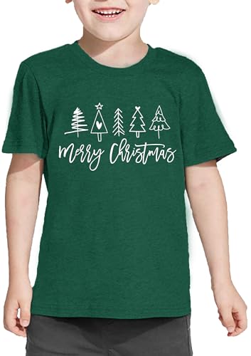 Christmas Tree Shirts Toddler Boys Girls Christmas Tshirts Xmas Short Sleeve Graphic Tees Holiday Tops4
