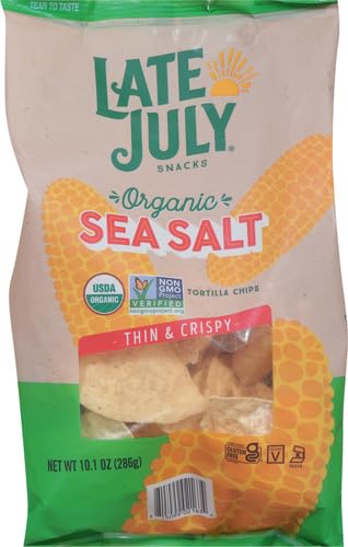 Image of Late July Restaurant Style Sea Salt Tortilla Chips, Bag 10.1 Ounce (Pack of 9)