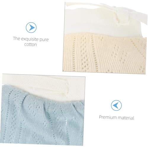 2 Pairs of Anti-Scratch Baby Gloves Breathable Cotton Infant Mittens Drawstring Design for Newborns and Toddlers Lightweight and Comfortable3