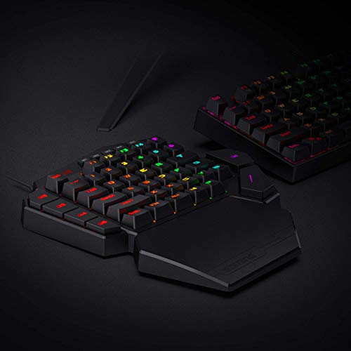 Image of Redragon K585 DITI Wired One-Handed RGB Mechanical Gaming Keyboard, 42 Keys Type-C Professional Gaming Keypad w /Upgraded Hot-Swappable Socket, 7 Onboard Macro Keys & Detachable Wrist Rest