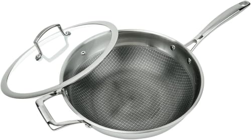 Master Pan MP102 3-PLY Stainless Steel Premium ILAG Non-Stick Scratch-Resistant Wok
