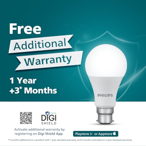 Image of Philips 15W Motion Sensor LED Bulb | Cool White 6500K | B22 Base | Auto On /Off Sensor Light | Energy Efficient & Hands-Free Lighting | Pack of 2