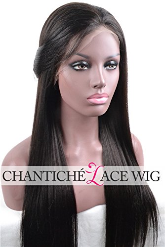 Chantiche Afforable 150% Density Human Hair Wig for Black Women Silky Straight Glueless Indian Remy Human Hair Lace Front Wigs with Baby Hair 18Inches Natural Color