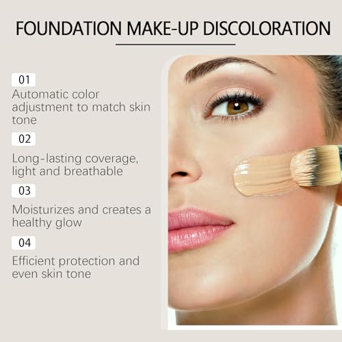 Axnzp Tlm Color Changing Foundation Makeup, Hydrating Waterproof And Light Long Lasting, Flawless Full Coverage Natural Color Face Primer Base Makeup. thumb #2