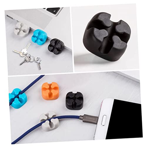 OSALADI 10pcs Organizador de Cables Clips para Ocultar y Gestionar Cables de Escritorio miniatura 3