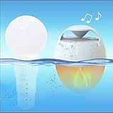 Pool Chlorine Floater, Bluetooth Speaker with Flame Lights, Spa Chemical Dispenser with Solar Ball Light, Floating Chlorine Dispenser, Pool Chlorinator Speaker for Hot Tub