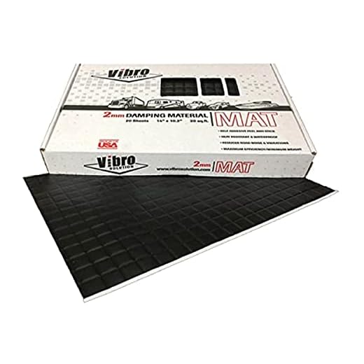 Vibro Black 80 mil Car Sound Deadening Mat -Audio Noise Insulation Car Sound Dampening- Sound Dampener Insulator- Automotive Sound Deadener-20 Sheets Buy & Support Made in USA- Not Russia or China