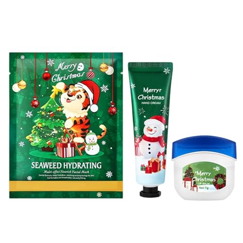 Kit de Cuidado de la Piel Navideño para Viaje | 3 Unidades De Loción Hidratante Natural De Manos | Suministros de Cuidado de la Piel para Mujeres Hombres Adolescentes Familia - para Toda la Familia