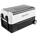 EUHOMY 12 Volt Refrigerator, 37QT(35L) 12V Fridge, Electric Cooler 12/24V DC 120-240V AC -4?~68?, 12V Freezer Removable Divider, Car Fridge For Camping, RV, Travel, Fishing, Outdoor