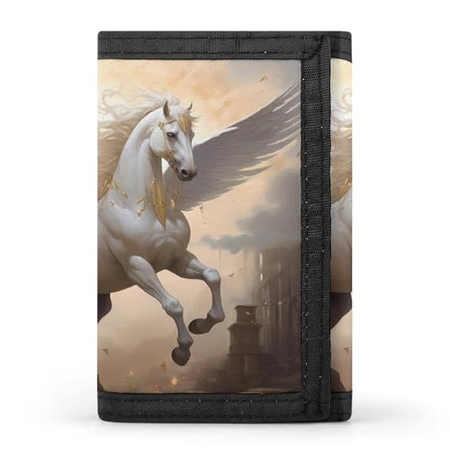 Flying Horse Trifold Wallet Slim Credit Card Holder for Women Men
