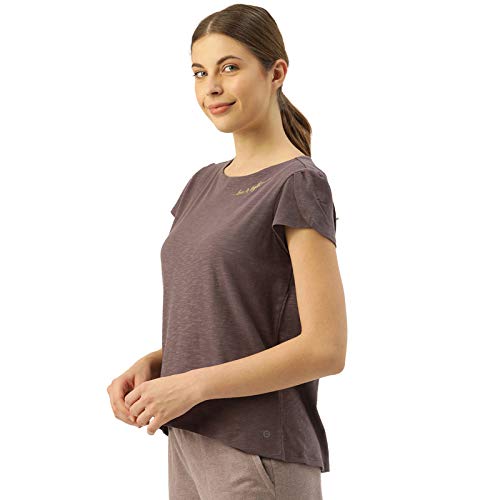 Image of Enamor Women's Solid Relaxed Fit T-Shirt