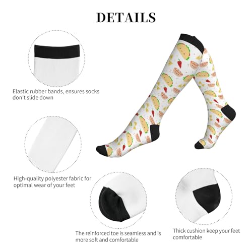 Image of Compression Socks for Women Men Circulation Graduated Supports Socks for Running Travel Nurse Athletic Sports