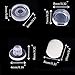 Anpatio 100 Pieces 4 Size Earring Pads Silicone Comfort Earring Cushions fit Clip on Earrings Screw Back Earring Hinge Earring Paddle Back Earrings, Clear