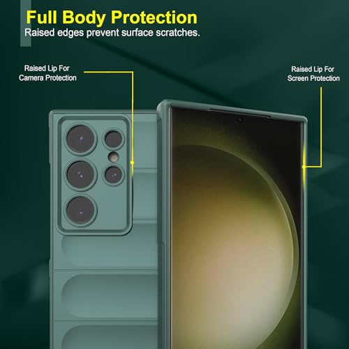 Image of amazon basics Mobile Cover for Samsung Galaxy S24 Ultra 5G | Full Camera Protection | Liquid Silicon Case | Flexible Bumper Case for Samsung Galaxy S24 Ultra 5G (Green)