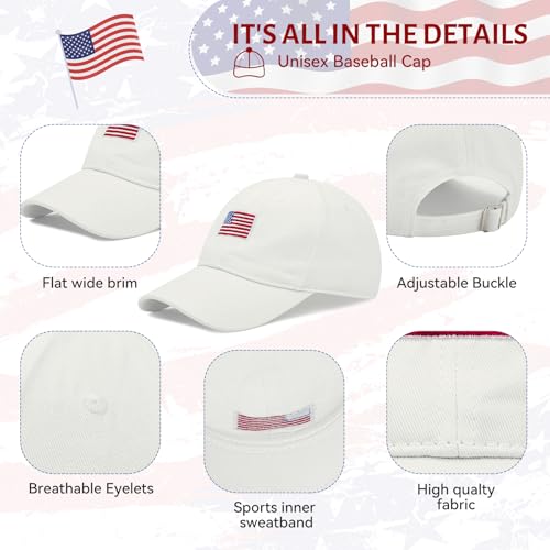 Image of American Trends Baseball Cap for Women Men Adjustable Cotton Dad Hat, Classic Plain Ponytail Hat for Workout & Everyday Wear