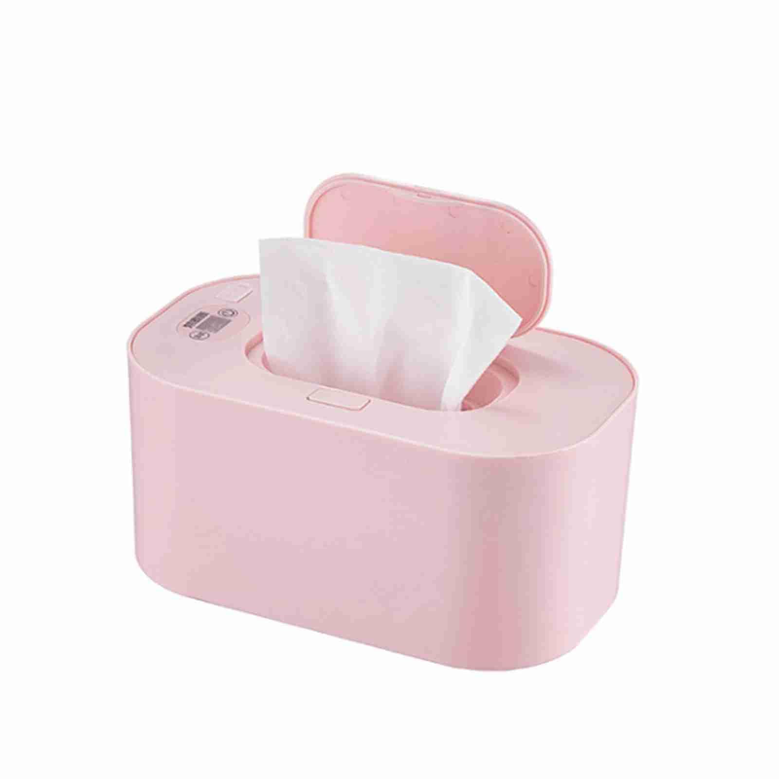 Wet Wipe Heater, Top Heating Box with Adjustable Temperatures, Built in Temperature Sensor, for Baby Care (Pink)
