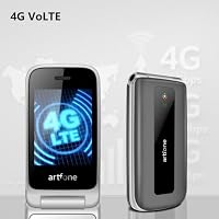 artfone F30 4G Seniorenhandy Klapphandy Ohne Vertrag, 2,4 Zoll Farbdisplay,Großtasten Mobiltelefon, SOS Notruftaste,Ladestation,Handy für Senioren, FM Radio,1300mAh Akku, Sprachansage, Kurzwahl, USB-C – Ansicht 4