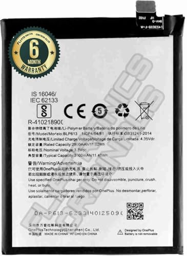 Image of BLP613 Battery for Oneplus 3 A3003, A3000, SM-A3000 Battery with 6 Month Warranty****(U83)