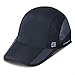 GADIEMKENSD Quick Dry Sports Hat Lightweight Breathable Soft Outdoor Run Cap (Improved, Black)