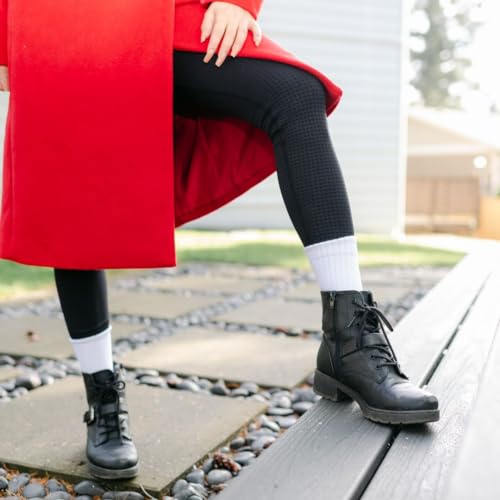 Crew Compression Socks - Pack of 5 with Bag | Cushioned Arch Support, Breathable & Sweat-Absorbent | Athletic Running & Hiking Socks, Gym,Gifts4