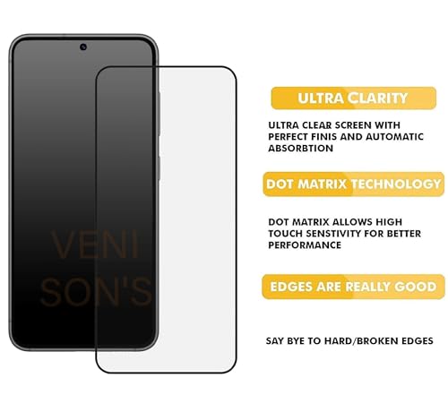 Image of VENI SON'S Scratch And Tear Resistant, Crystal Clear Edge to Edge Tempered Glass Screen Protector Guard Compatible With Oneplus 15