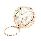 Oweisong Women’s Round Ball Geometric Evening Bag Clutch Acrylic Transparent Cage Purse Vintage...