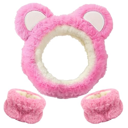 LuLiyLdJ 3 Pezzi Fascia Capelli Donna Trucco, Fascia Capelli Skincare, polsini skincare, fascia per capelli donna skincare, per Lavaggio Viso, Trucco, Doccia, Terme