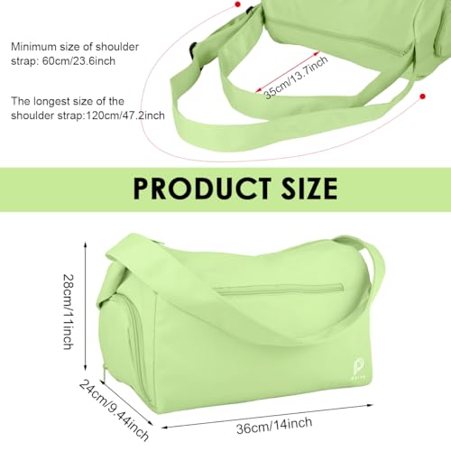 Image of PALAY Gym Bag for Women with Shoe Compartment Workout Sport Duffle Bags Travel Waterproof Shoulder Overnight Bags Lightweight Carry on Tote Bag for Swim, Yoga, Dance