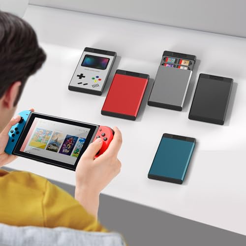 Image of HEIYING Switch Game Card Case for Switch 2 /OLED / Lite Game Cards, Metal Switch Game Holder with 20 Games Card Slots and 20 Micro SD Cards Slots
