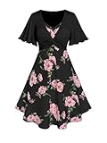 Featurel--Cottagecore dress set, twist crop top, knot, spaghetti strap dress, cami dress, ruffles, midi length, short sleeves, a line, floral print, comfortable fabric Design - Unique ruffles trim spaghetti strap neckline design, ruched knot detail a...
