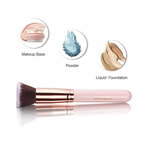 PHOERA 30ml Foundation Liquid Full Coverage 24HR Matte Oil Control Concealer (Nude & Buff Beige) with 6ml Makeup Face Primer & Kabuki Foundation Brush Flat Top