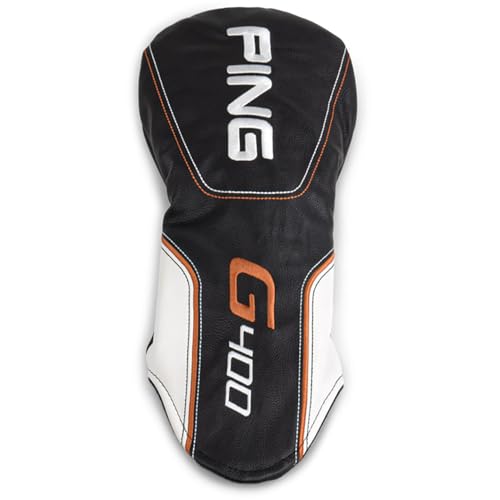 New G400 Driver Black/Orange Leather Headcover