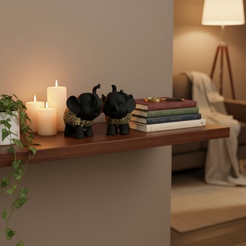 Image of ZAICUS Lucky Elephant Pair Showpiece for Home Decor, Living Room Decor