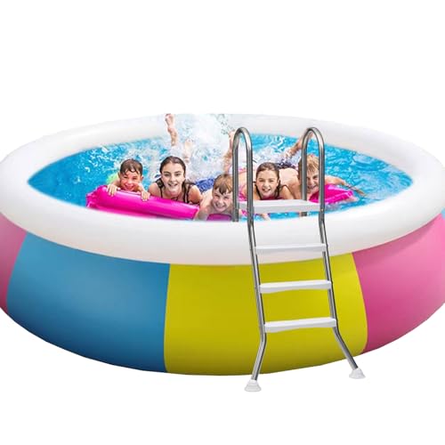 Escalera para piscina de 3 peldaños doble cara y 550 lb carga miniatura 2