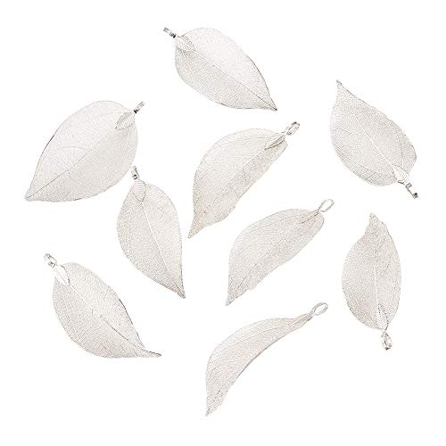 Pendentifs de feuille naturelle argentée : finis les bijoux lourds avec ce filigrane léger