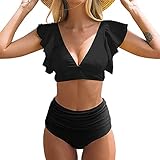 ❖ Anlass ❖ Dieser weibliche sexy Bikini mit hoher Taille eignet sich sehr gut für Strand, Schwimmbad, Sonnenbaden, Spa, Sport, Baden, Urlaub, Garten usw. Kombinieren Sie es mit einem weichen Hut, einer Sonnenbrille und Sandalen, um eine stilvolle Atmosphäre zu schaffen.