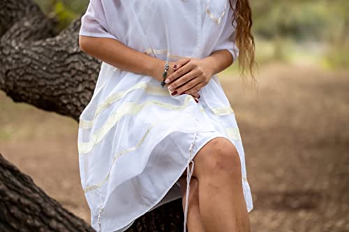 Personalized Cream Paisley Women's Tallit, Bat Mitzvah Tallit Prayer Shawl, Girls Tallit from Israel4