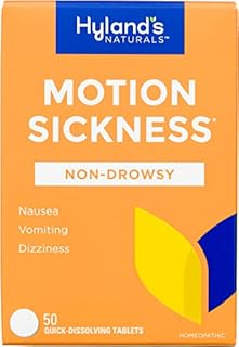 Hyland's Naturals Motion Sickness, Nausea Relief Tablets, All Natural Treatment for Car Sickness and Sea Sickness, 50 Co