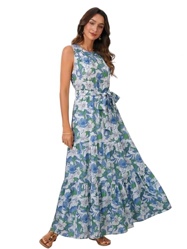 Image of Rooscier Women's Sleeveless Boho Maxi Dress