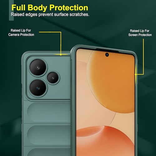 Image of Zapcase Back Case Cover for Realme P4 Pro 5G | Compatible for Realme P4 Pro 5G Back Cover | Liquid Silicon Magic Case with Camera Protection | Dark Green