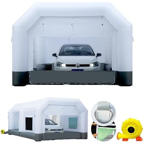 GORILLASPRO Portable Inflatable Paint Booth 21X13X9Ft with 680W Blower,Inflatable Spray Booth,Upgrade Air Filter System Environment Friendly,More Durable Portable Spray Painting Tent Cover