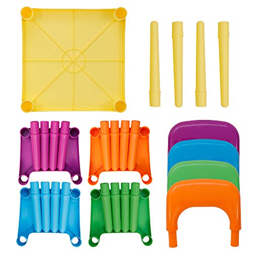 Zeny Kids Plastic Table And 4 Chairs Set thumb #7