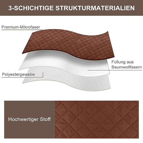 Recliner Chair Cover Pad with 6 Side Pockets - Image 3