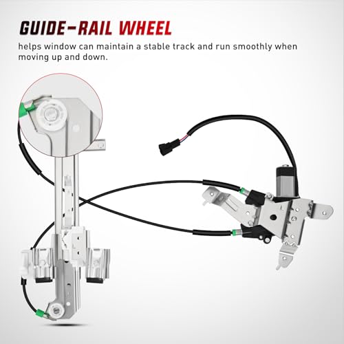 Image of Nilight Power Window Regulator with Motor Rear Driver Side,Compatible with Cadillac Escalade /Chevy Tahoe /GMC Yukon 2002 2003 2004 2005 2006,Rear Left,748-228