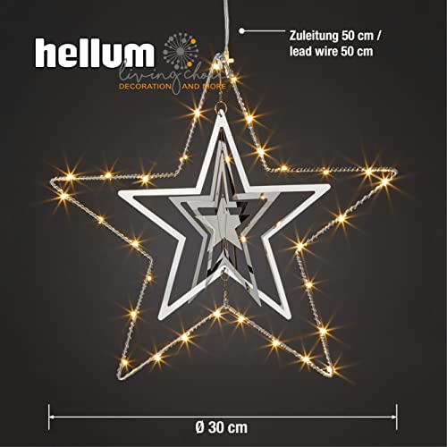 Hellum 522990 LED-Fensterbild Warmblanc silhouette métal effet 3D avec timer - 4