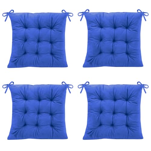 Wapasezyar 4 Stück Stuhlkissen, 40x40cm Sitzkissen Sitzpolster Stuhl Sitzkissen, Sitzkissen Gefüllt mit Bindebänder, Esszimmerstuhl Sitzauflage Stuhl für Bürostuhl Sitzpolster (Königsblau) Wapasezyar 4 Stück Stuhlkissen, 40x40cm Sitzkissen Sitzpolster Stuhl Sitzkissen, Sitzkissen Gefüllt mit Bindebänder, Esszimmerstuhl Sitzauflage Stuhl für Bürostuhl Sitzpolster (Königsblau)