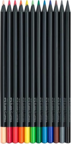 Image of Faber-Castell Black Edition Colored Pencils| Great Back to School Art Supplies | Classic (12 Count)